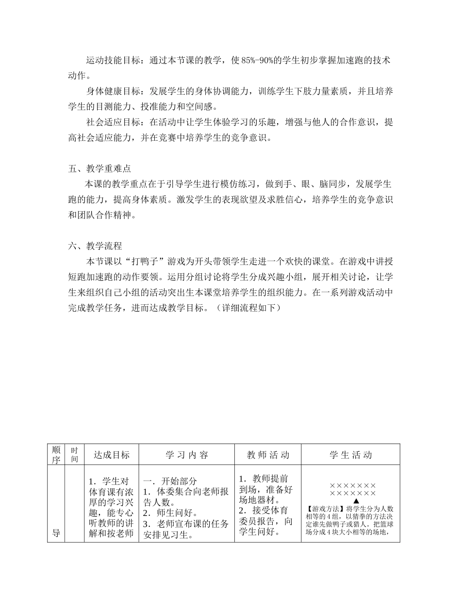 短跑加速跑教学设计_第2页