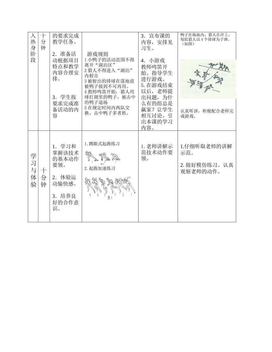 短跑加速跑教学设计_第3页