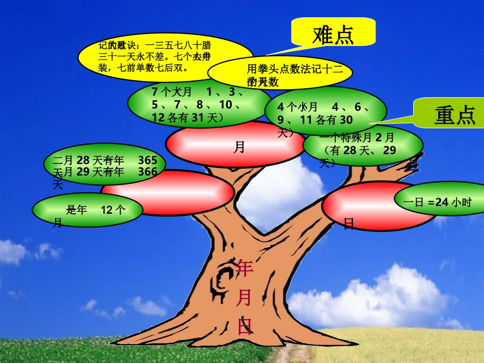 三年级数学年月日知识树_第1页