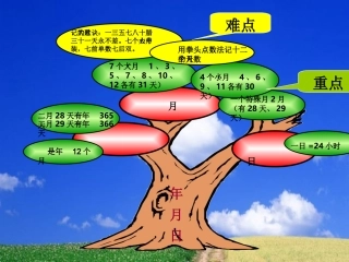 三年级数学年月日知识树