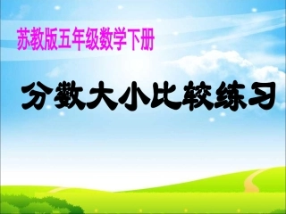 分数大小比较练习课