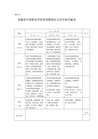 三优评比标准