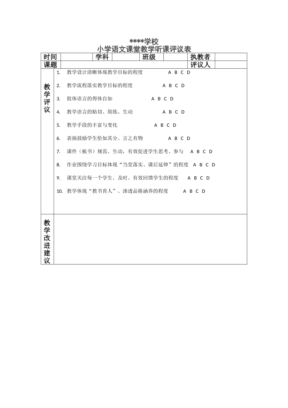 小语听课评议表_第1页