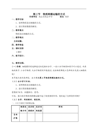 跨膜运输的方式