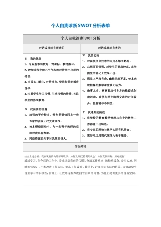 李达和自我分析表
