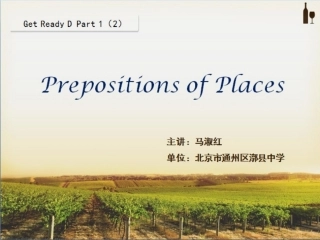 马淑红：PrepositionsofPlaces