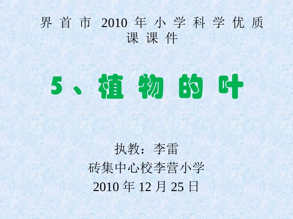 植物的叶李雷_第1页