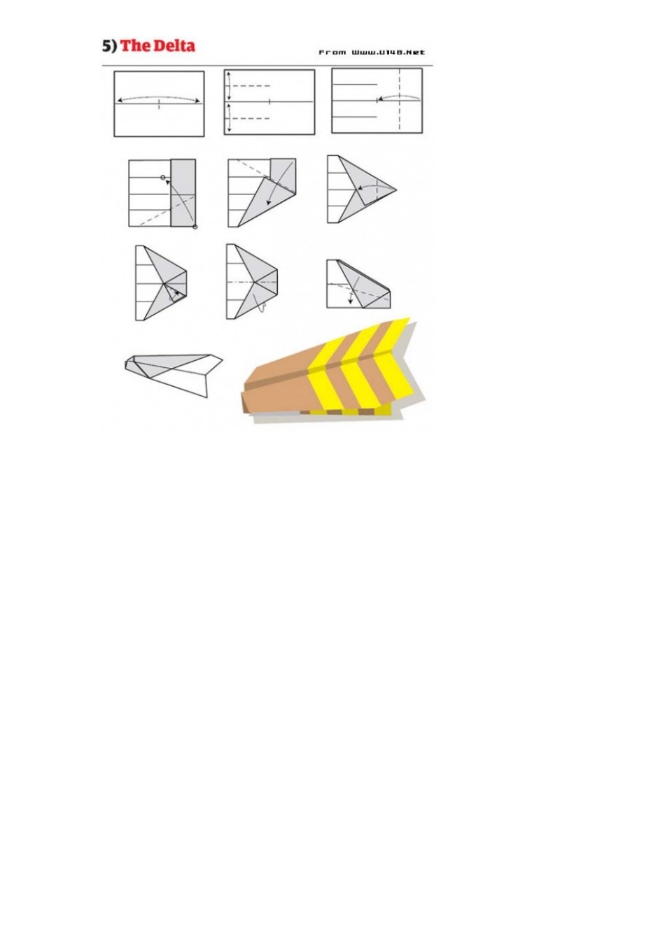 纸飞机的折法_第3页