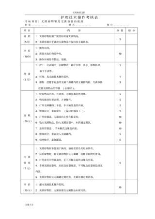 三基操作考核护理