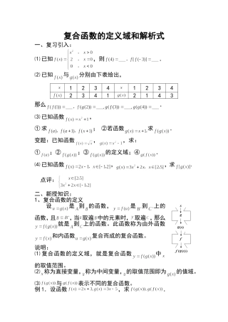 复合函数和定义域