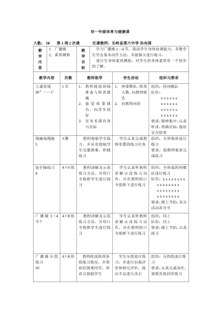 初一年级体育与健康课