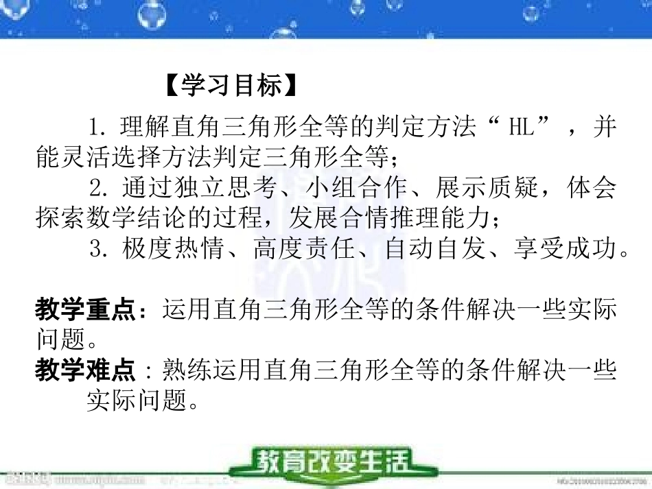 第五课时全等三角形HL_第2页