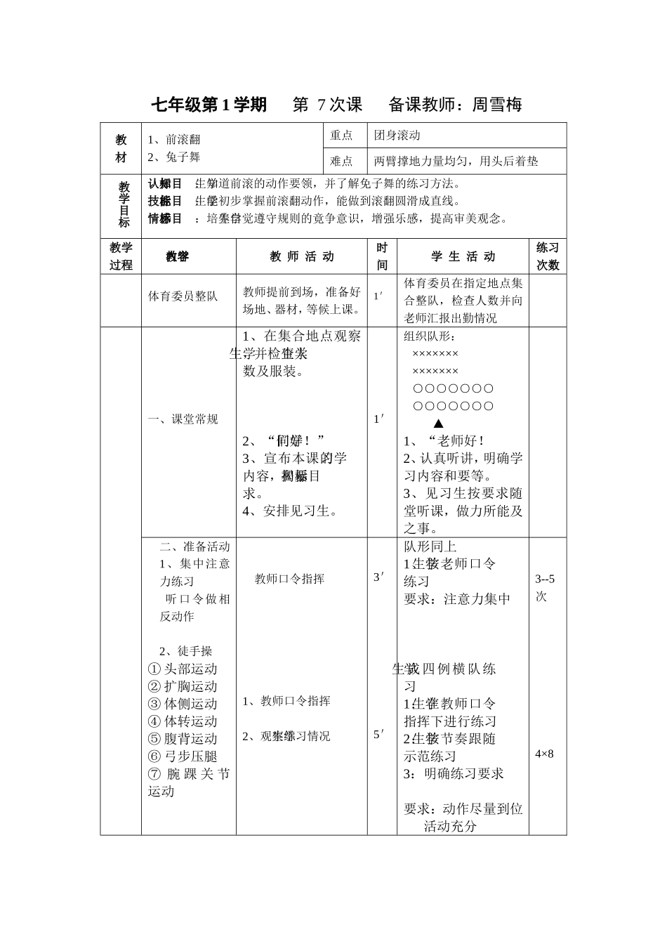 前滚翻教案设计_第1页