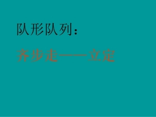 齐步走——立定