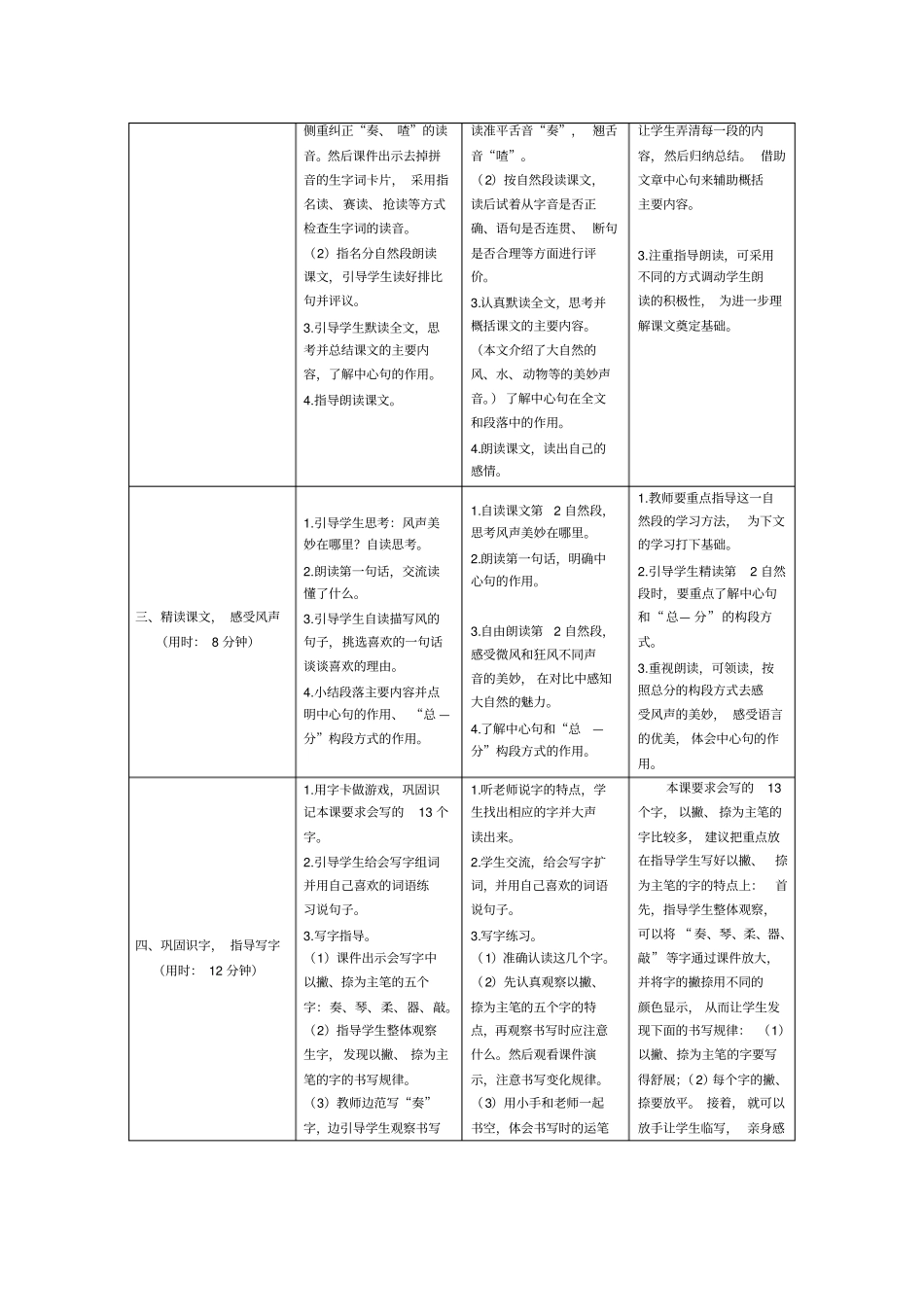 三年级上册语文导学案-21大自然的声音人教部编版_第2页