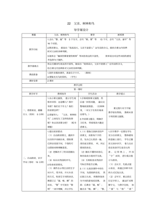 三年级上册语文导学案-22父亲、树林和鸟人教部编版