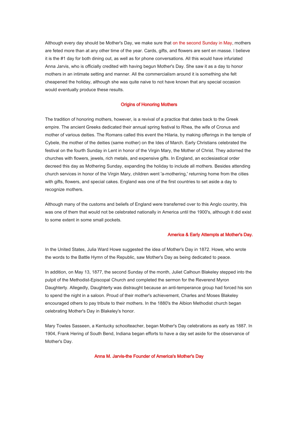 母亲节MothersDayAHistory_第1页