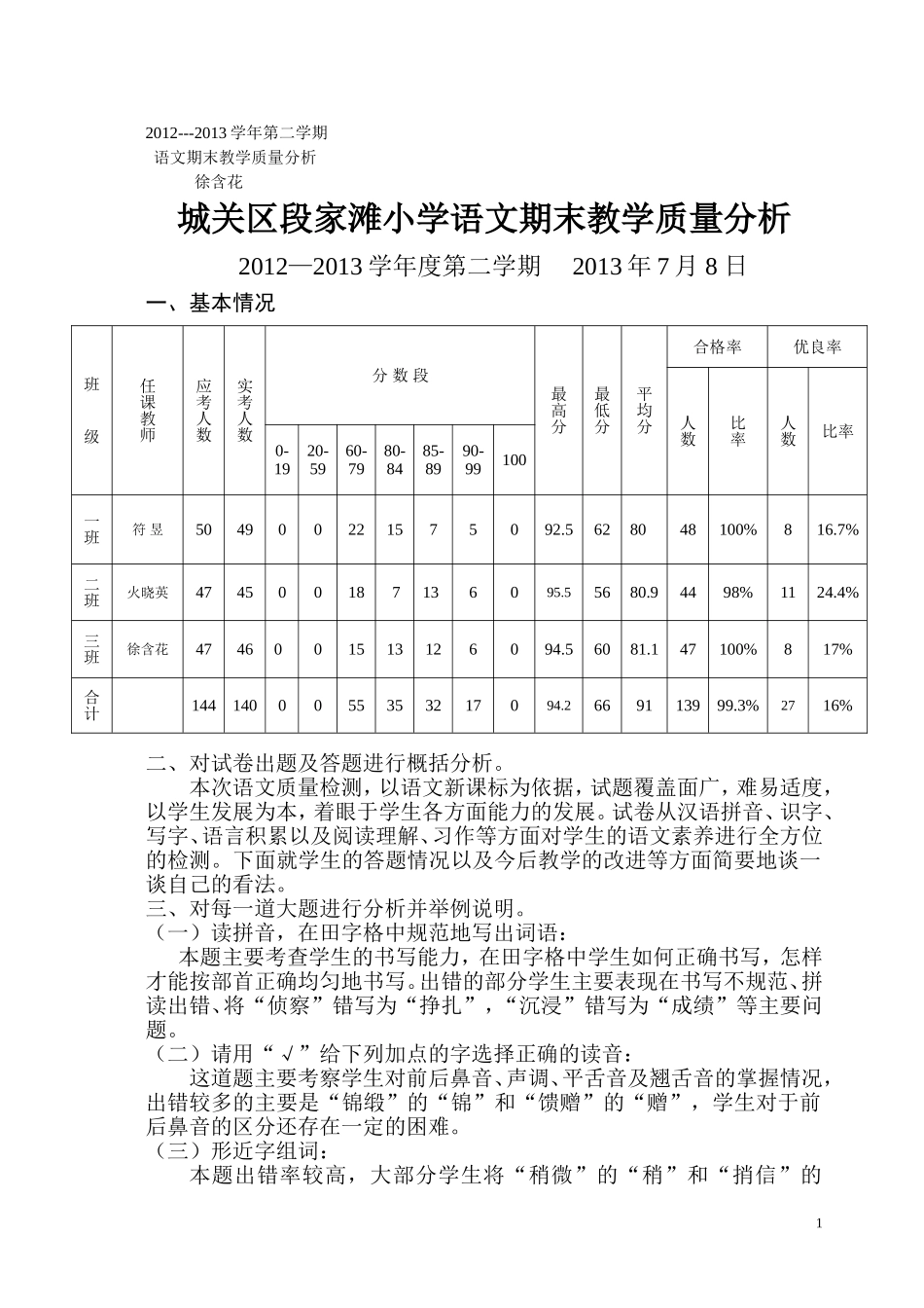 徐含花质量分析_第1页