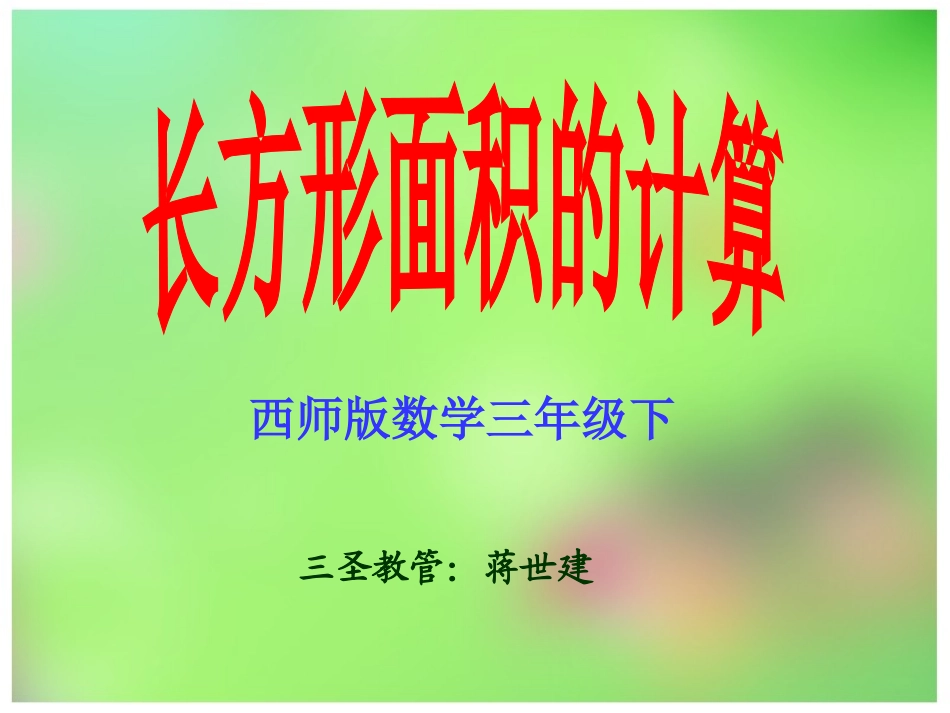 长方形面积的计算(蒋世建）_第1页