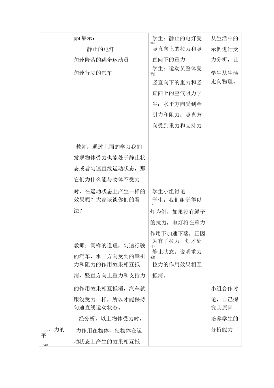 《二力平衡》名师教案_第3页