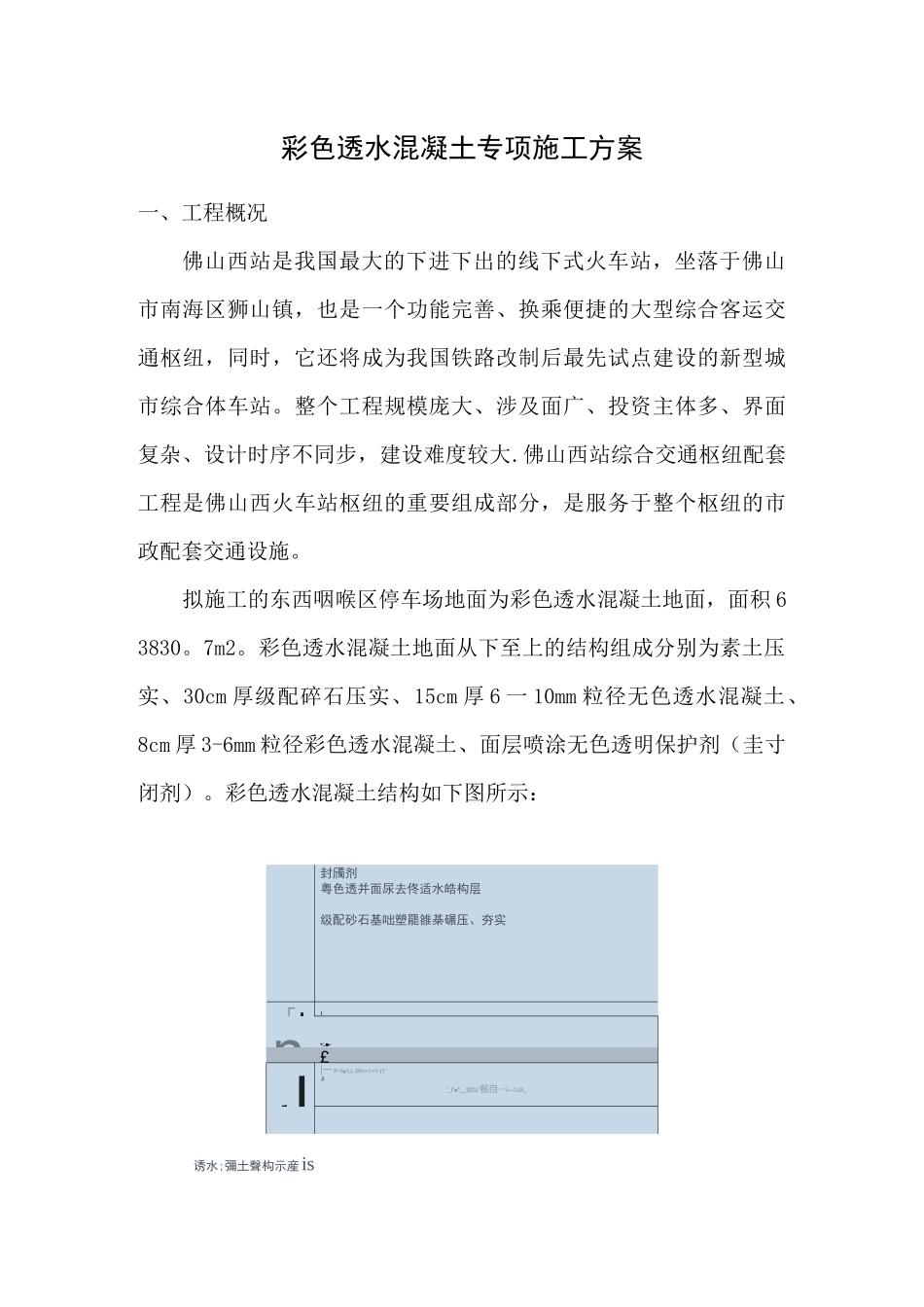 彩色透水混凝土专项施工方案_第1页