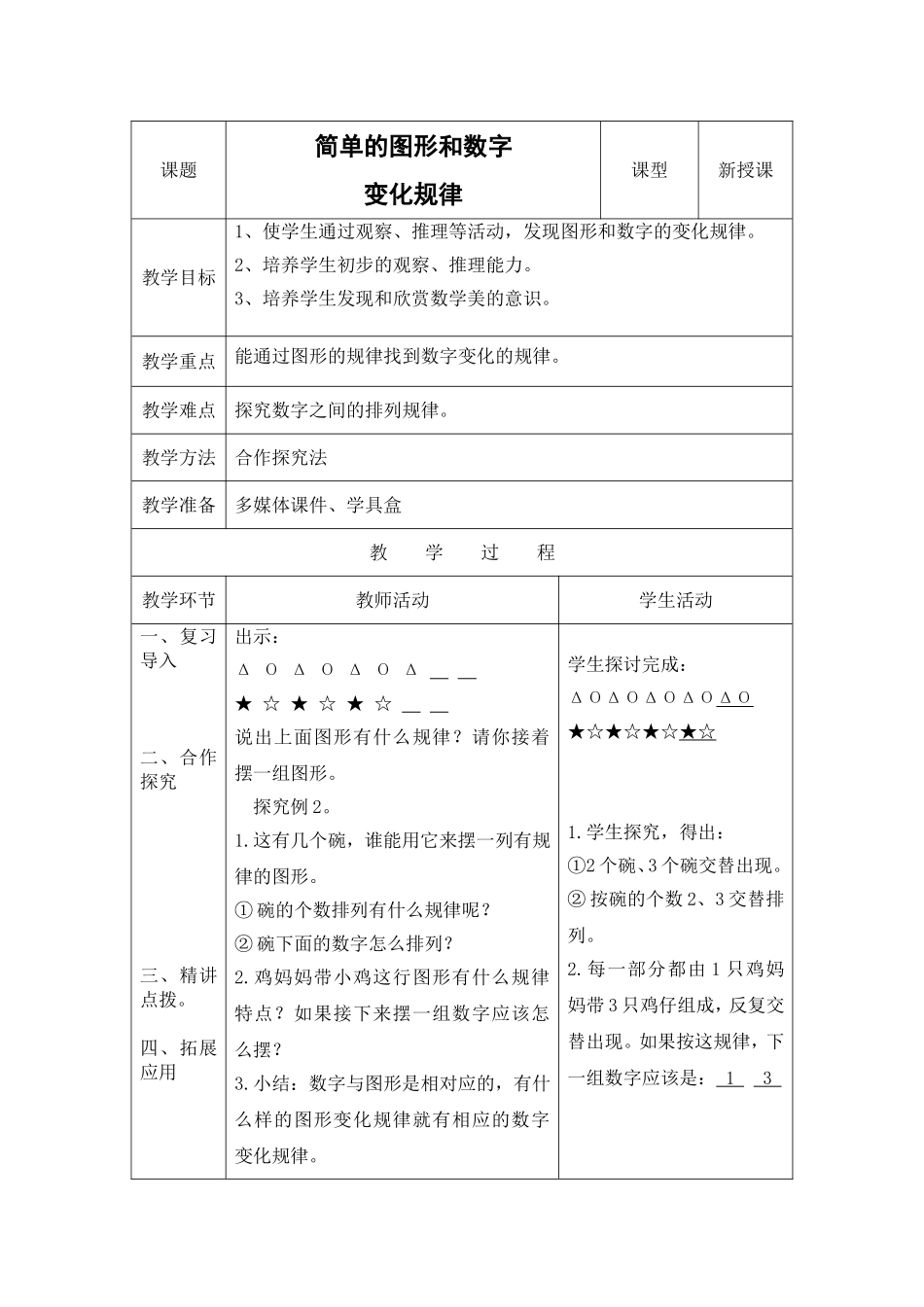 简单的图形和数字变化规律_第1页