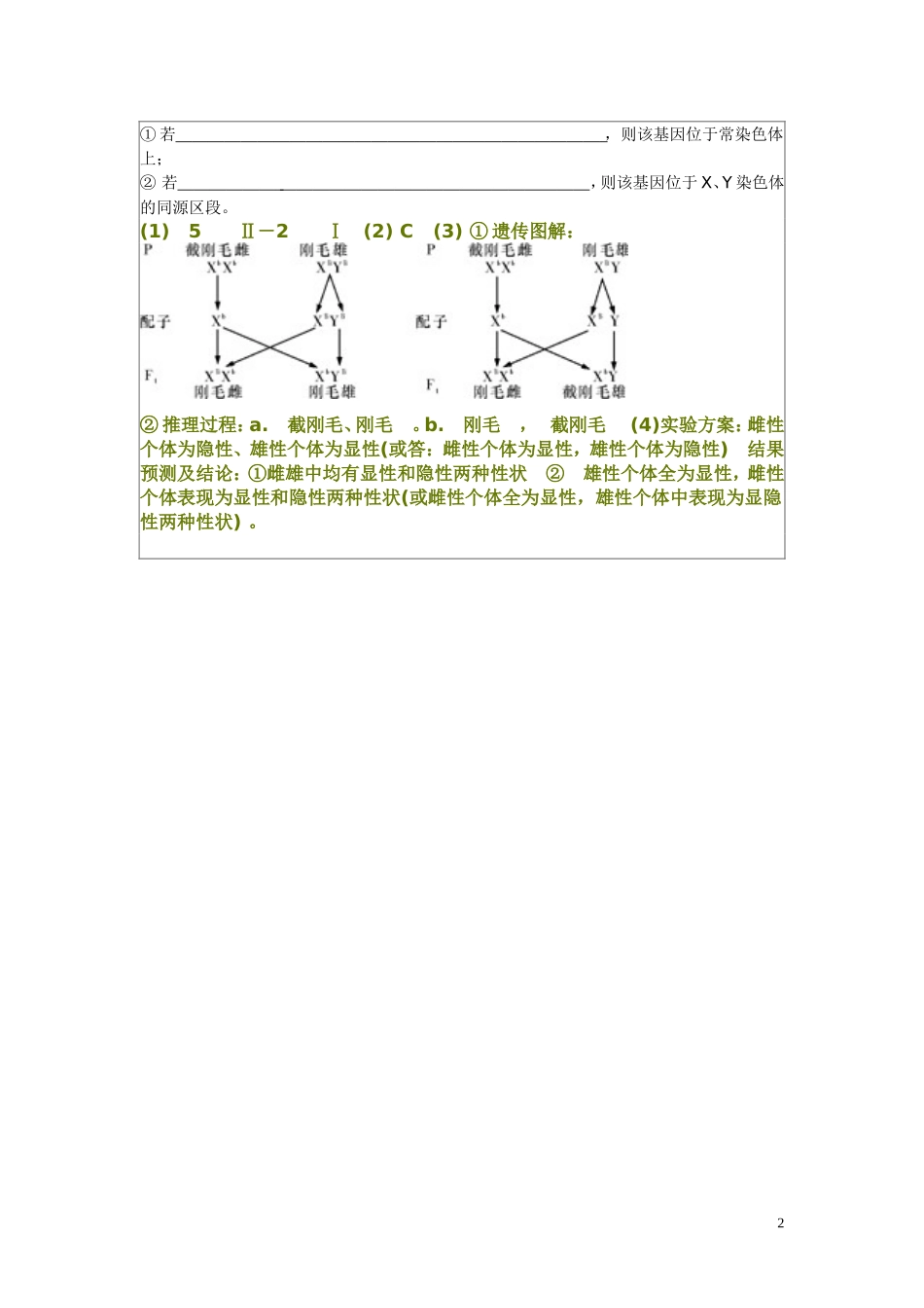遗传专题练习二_第2页