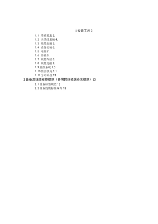 通信无线网主设备安装工艺规范概览