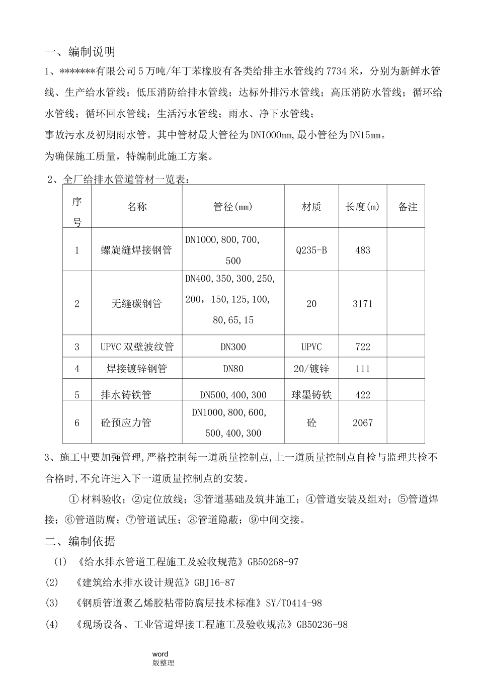 市政给水管道工程工程施工方案_第3页