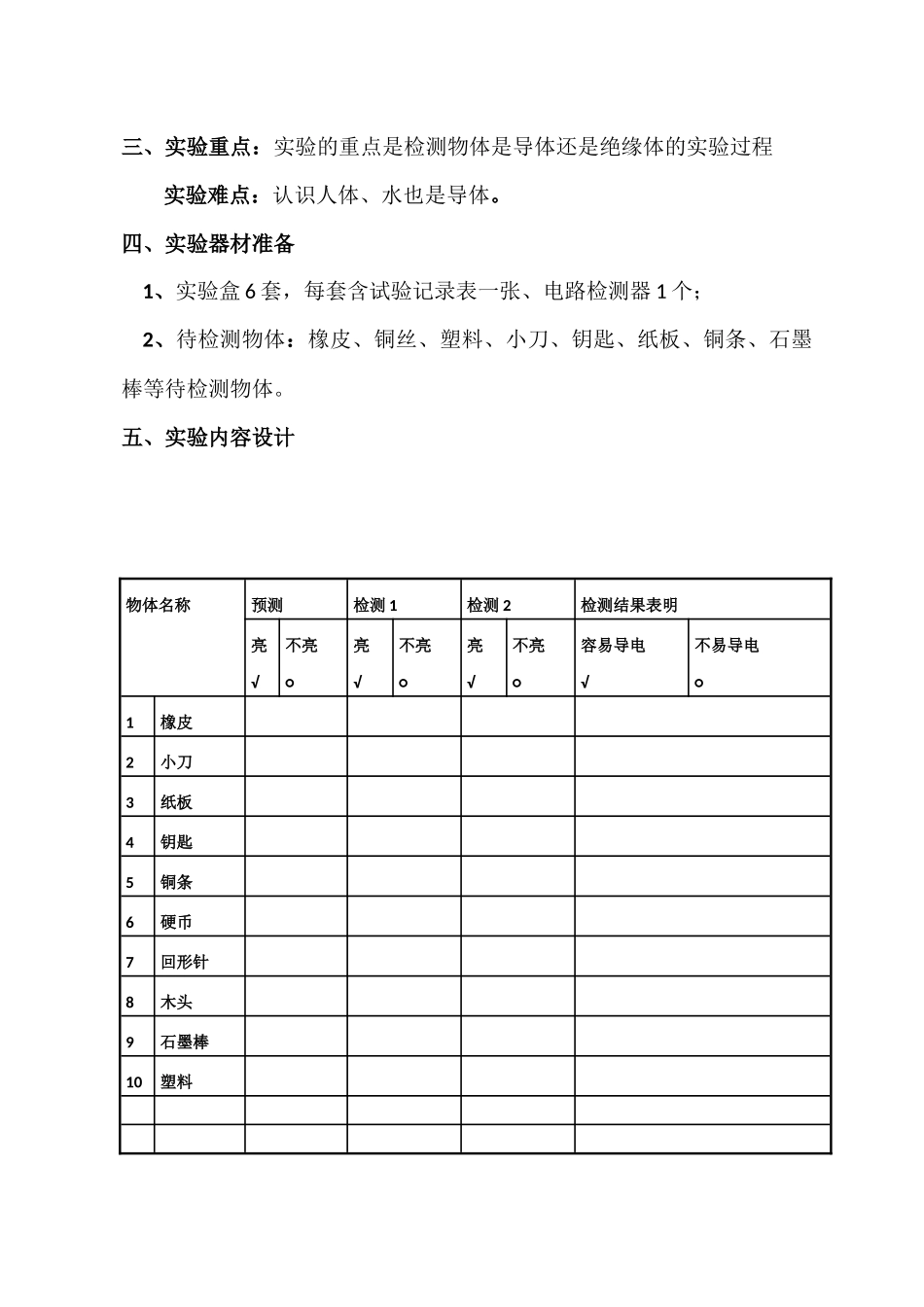 导体与绝缘体说课稿_第3页