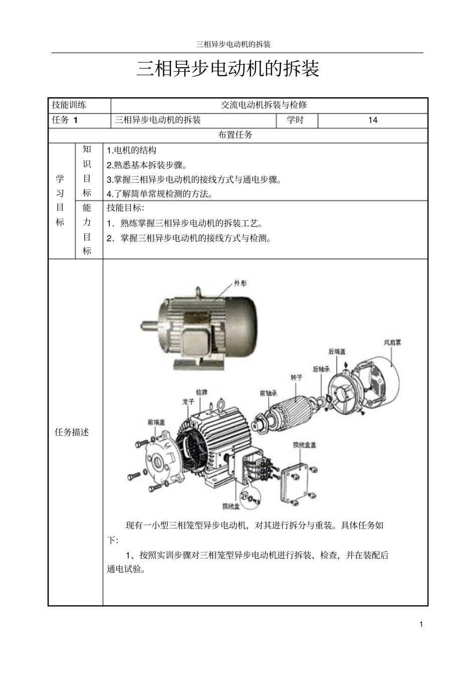 三相异步电动机的拆装及检测讲解_第1页