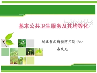 基本公共卫生服务及其均等化