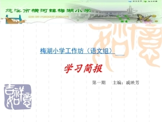 梅湖小学工作坊学习简报（一）