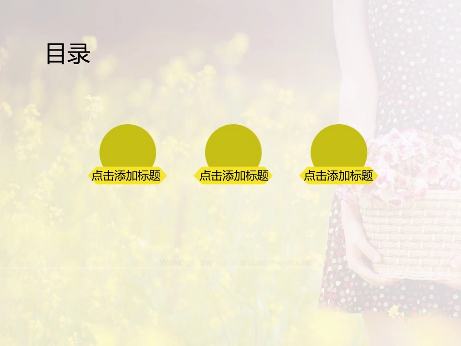 油菜花唯美风景PPT模板_第2页