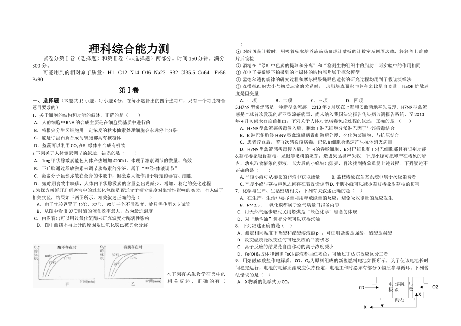 理科综合能力测_第1页