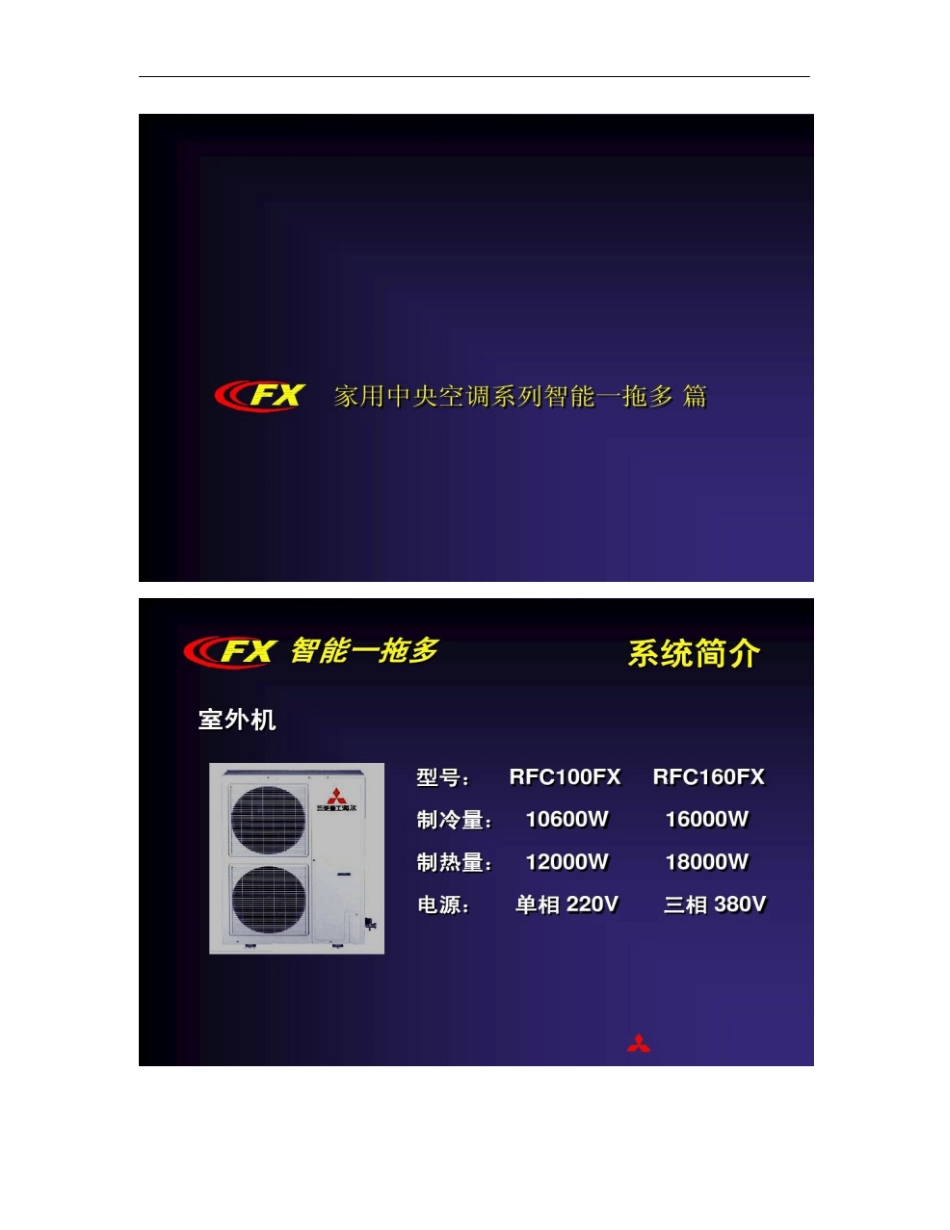 三菱重工海尔家用中央空调简介概要_第1页