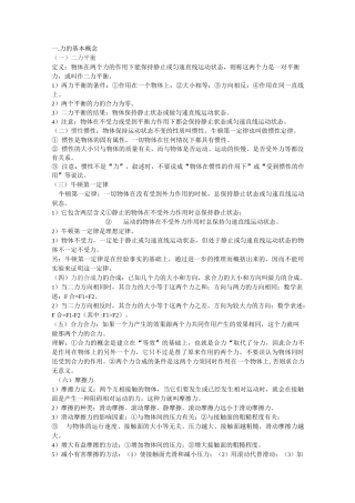 力学基础知识点