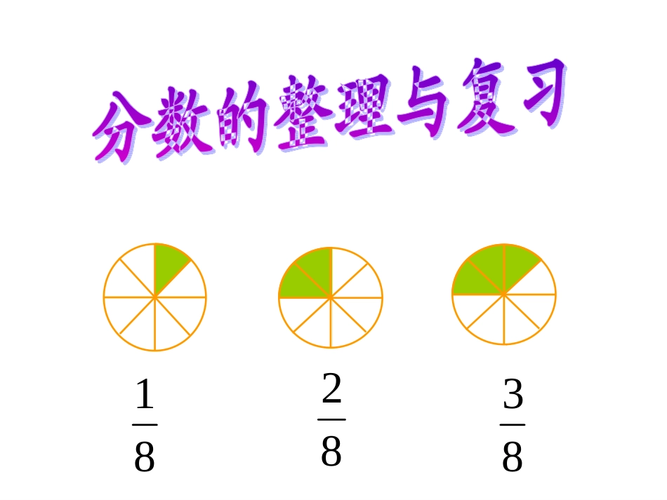 苏教版数学三年级《分数的初步认识重难点复习》_第1页