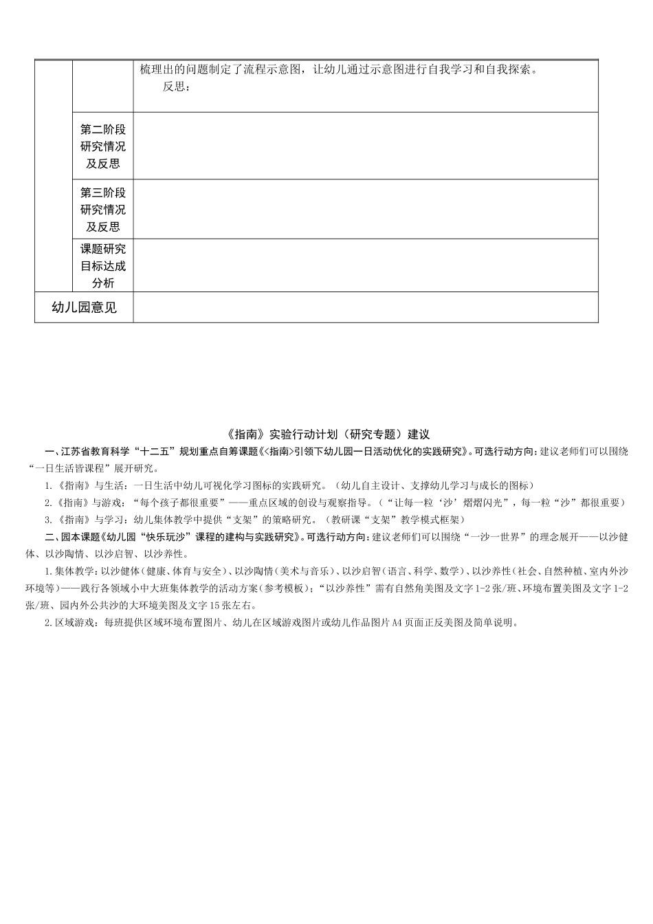 教师《指南》实施行动及研究专题申报表_第2页