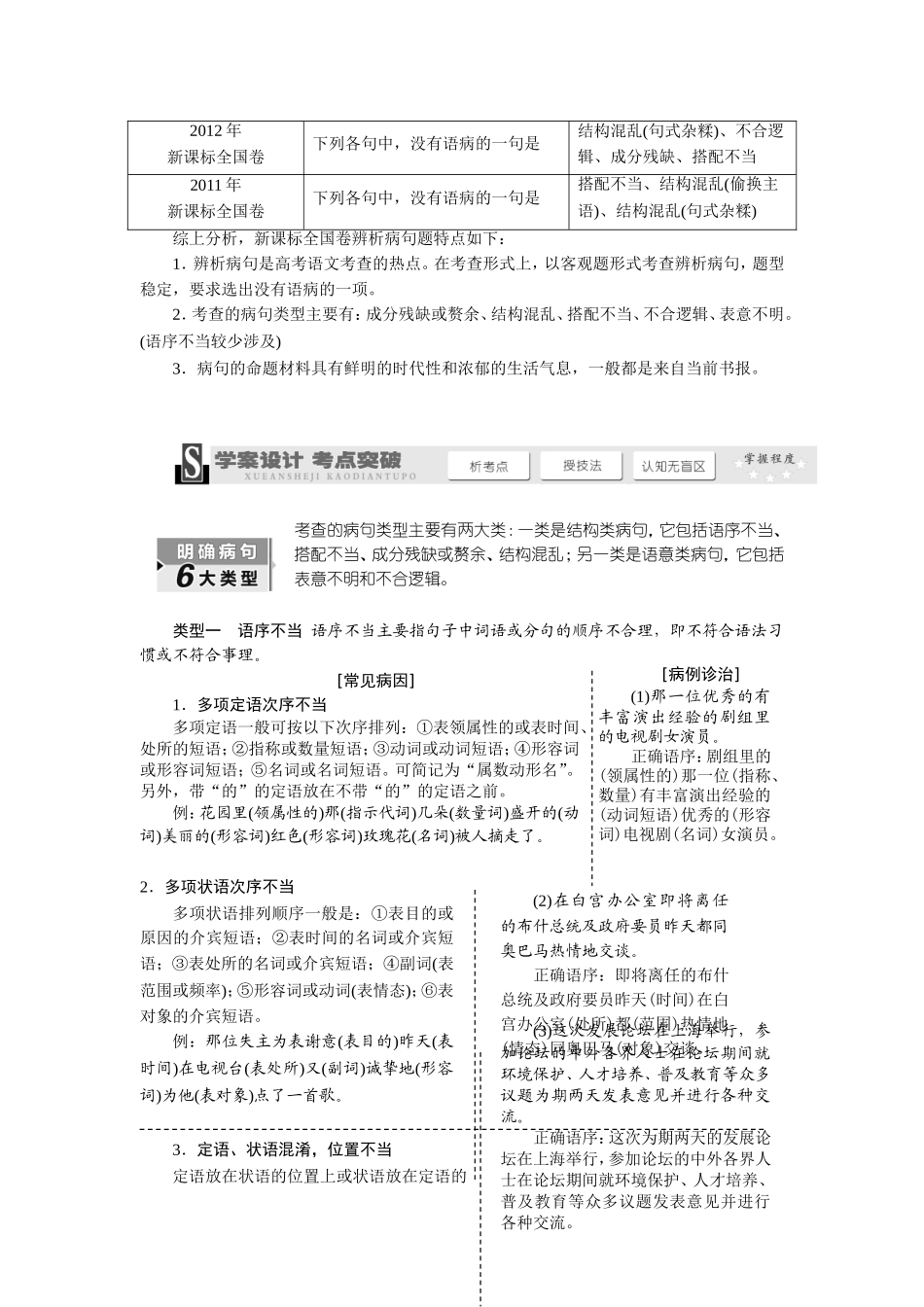 专题九辨析并修改病句_第3页