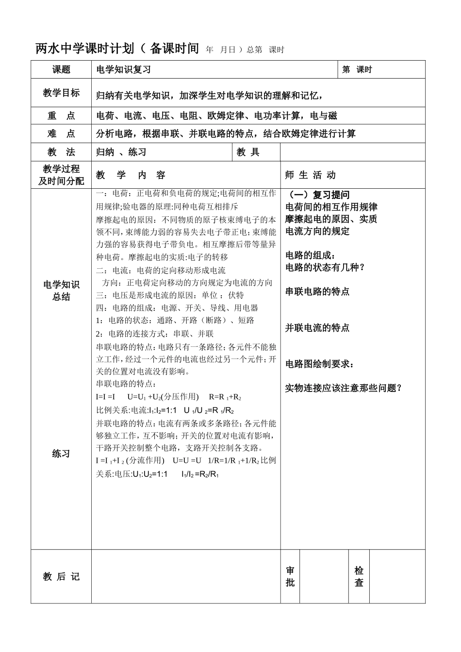 电学知识复习_第1页