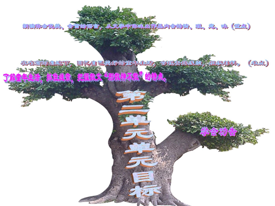 苏教版语文初一下第二单元知识树-_第1页