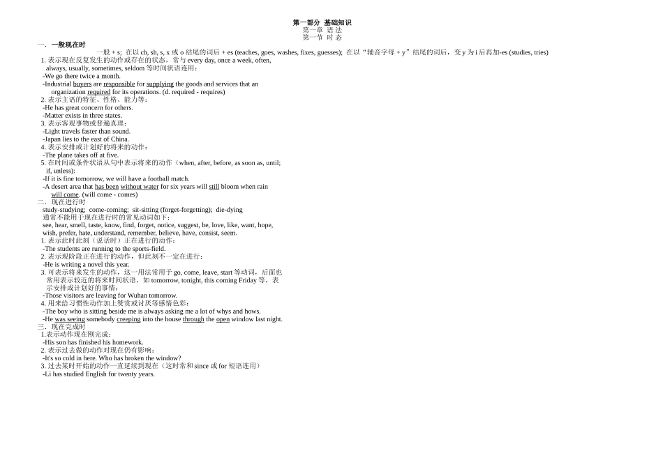 初中英语语法基础知识_第1页