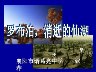 罗布泊，消逝的仙湖（晒课课件）