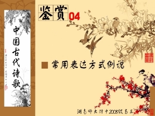 诗歌鉴赏常见表达方式)）