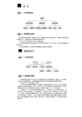 高中数学必修课程重难点