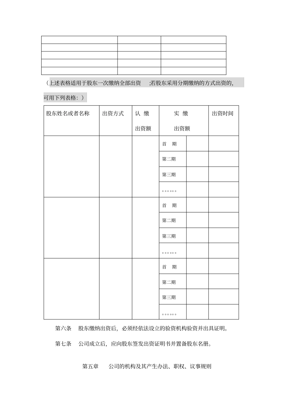 上海--有限公司章程范本不设董事会范文_第2页