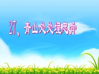 《青山处处埋忠骨》课件