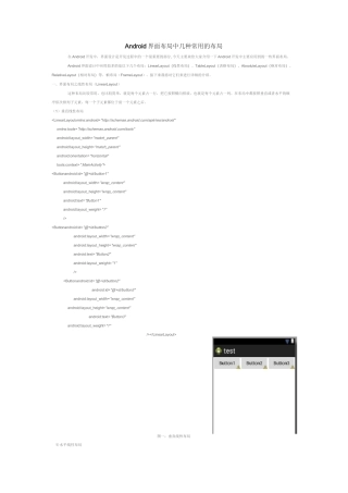 Android界面布局中几种常用的布局