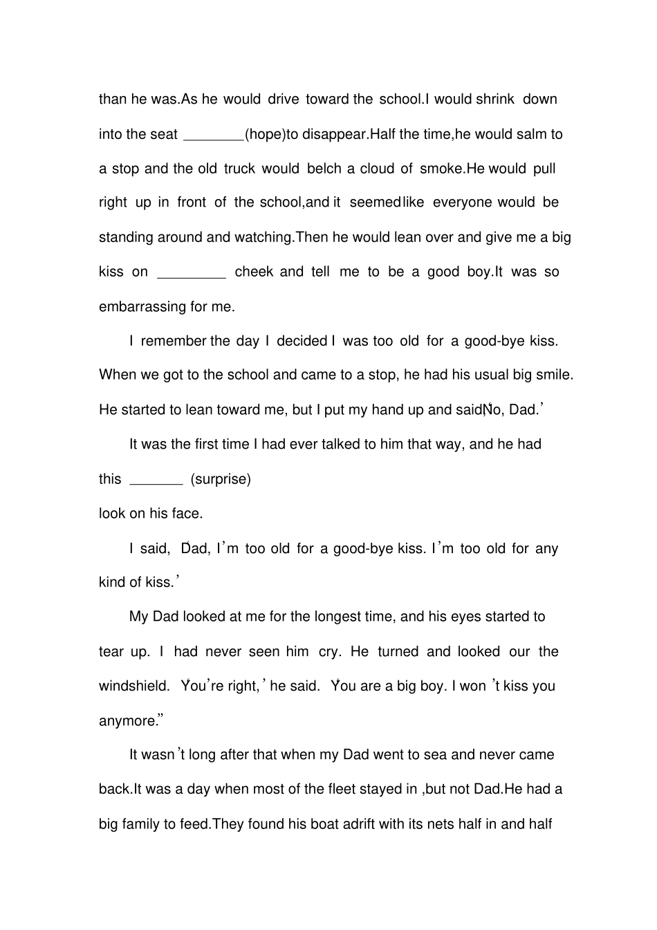 上海交通大学附属中学2016届高三英语下册开学摸底考试卷_第2页